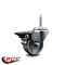 Service Caster 3 Inch Semi Steel Wheel Swivel 58 Inch Threaded Stem Caster with Brake SCC SCC-TS20S314-SSS-PLB-58212 - alternate 2